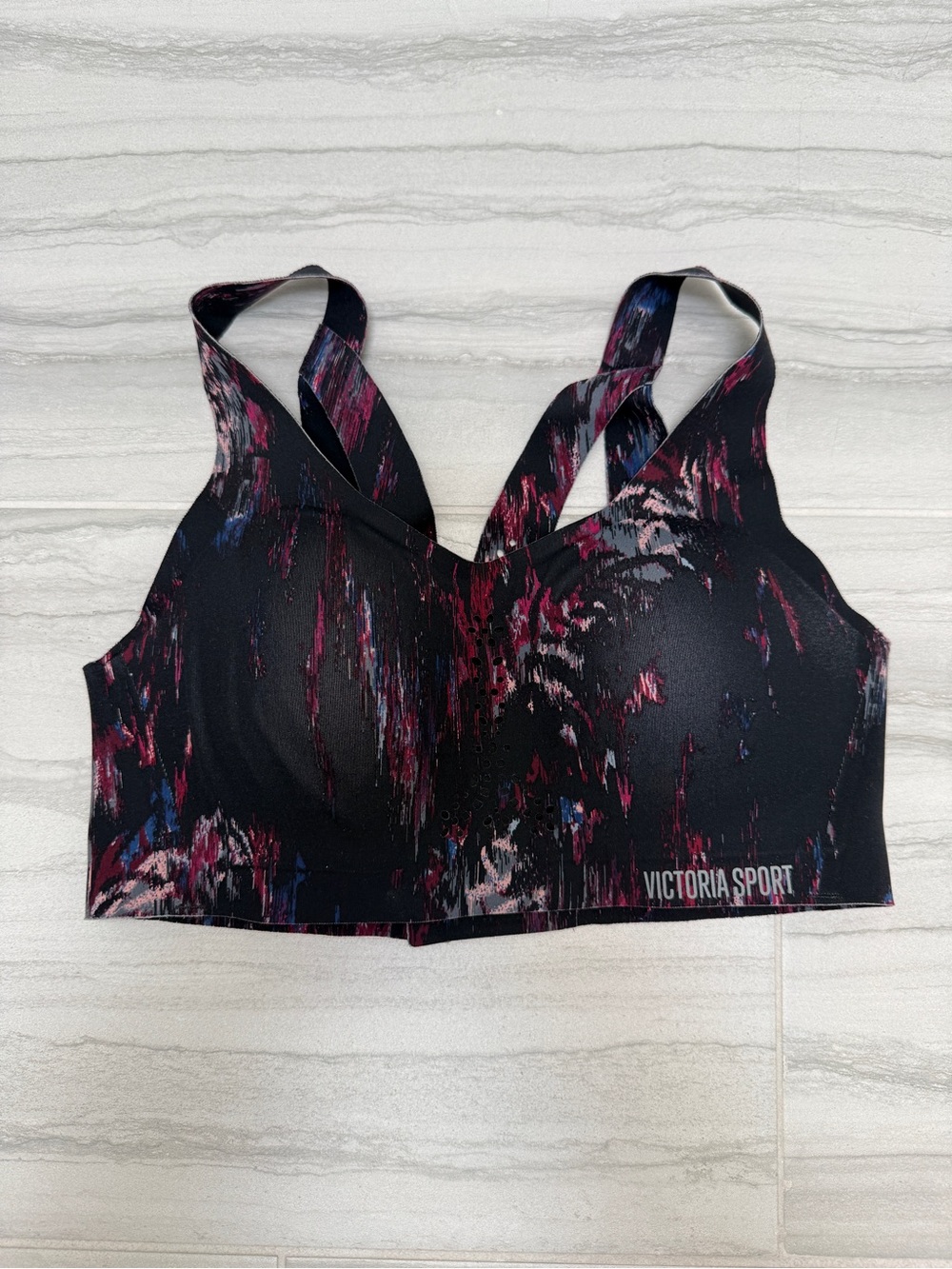 Victoria Secret Sport Black & Pink High-Support Sports Bra